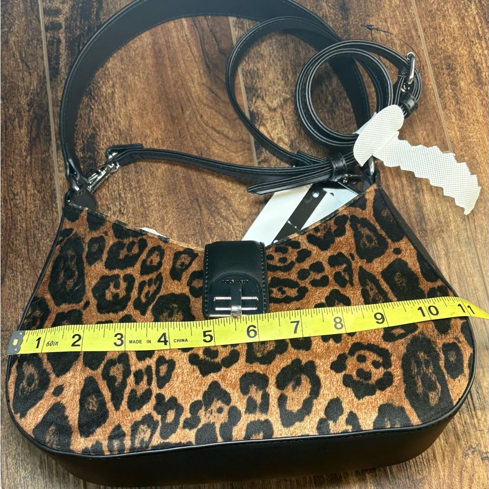 Nine West Black and Brown Animal Print Shoulder Bag - Picture 8 of 9